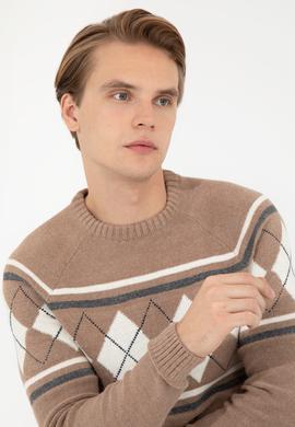 Erkek Camel Bisiklet Yaka Triko Kazak - 50258079017