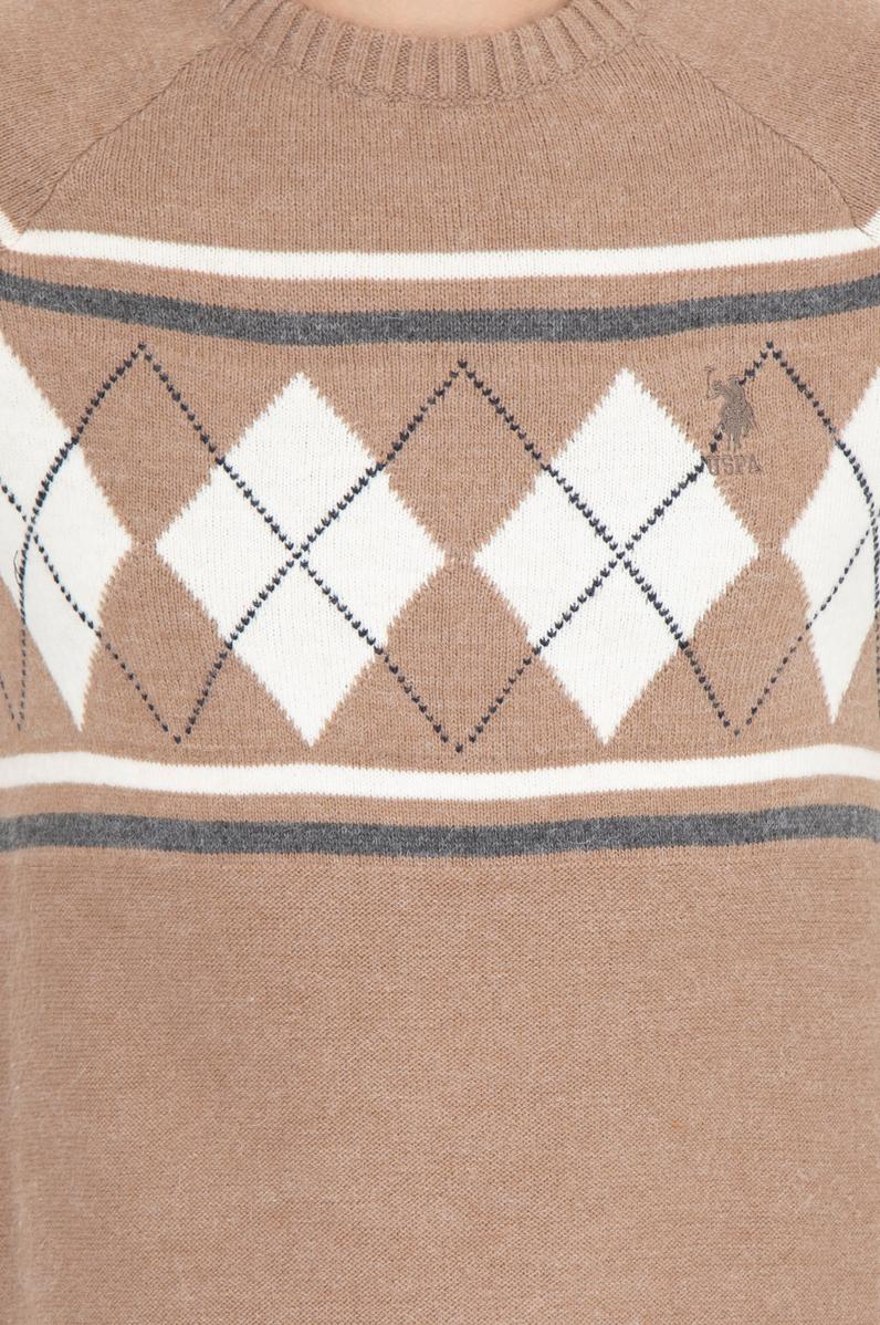 Erkek Camel Bisiklet Yaka Triko Kazak