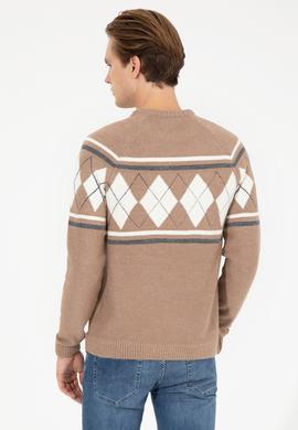 Erkek Camel Bisiklet Yaka Triko Kazak - 50258079017