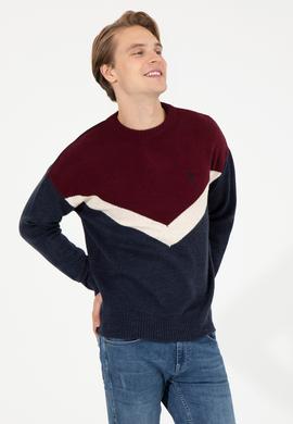 Erkek Lacivert Bisiklet Yaka Triko Kazak - 50258312002