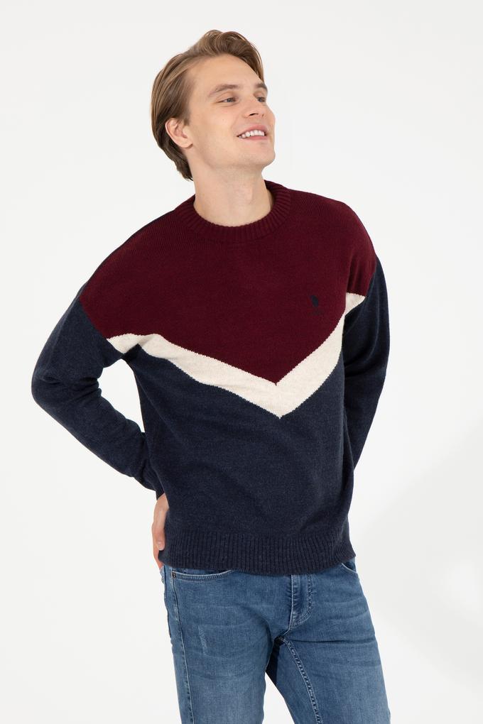 Erkek Lacivert Bisiklet Yaka Triko Kazak