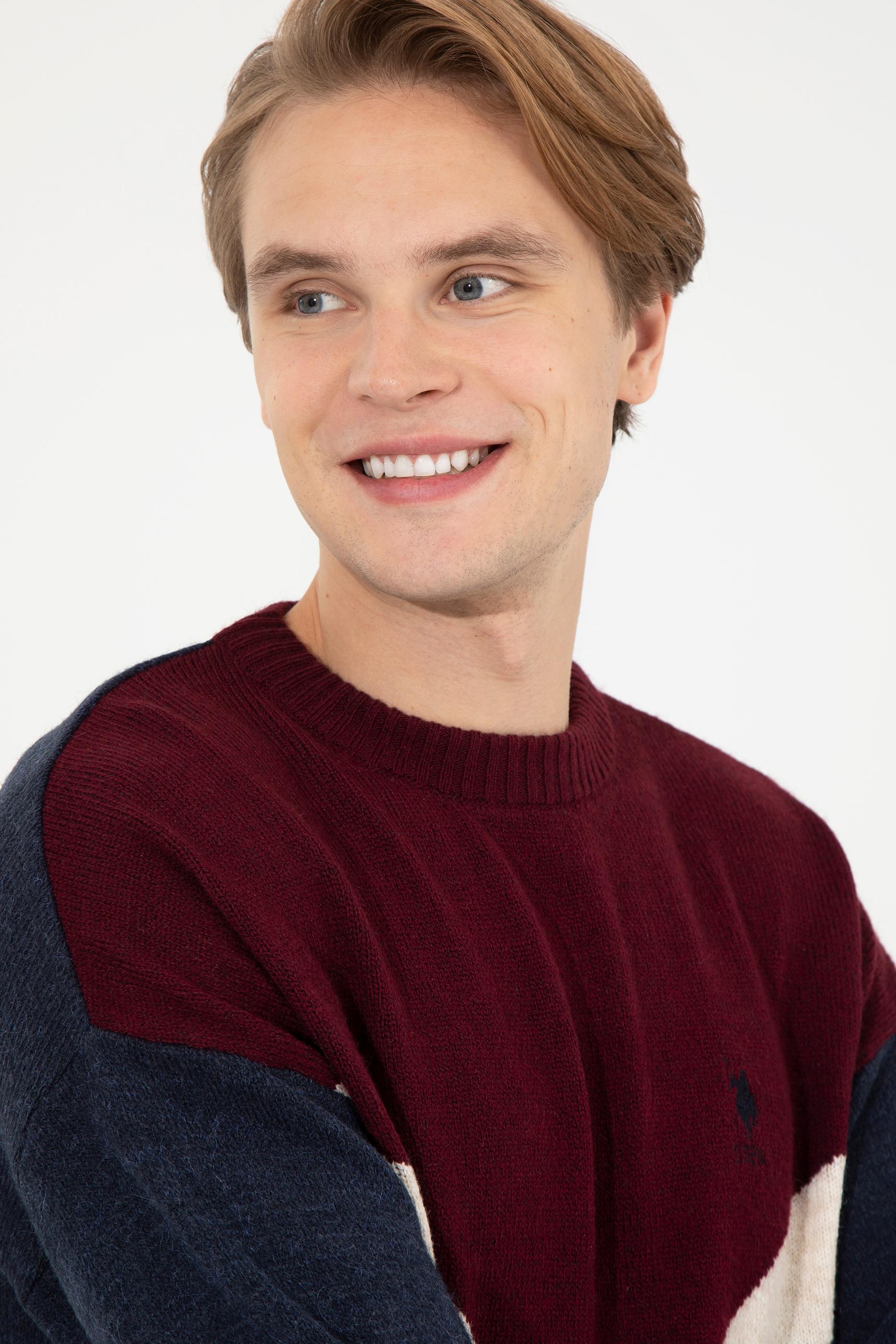 Erkek Lacivert Bisiklet Yaka Triko Kazak