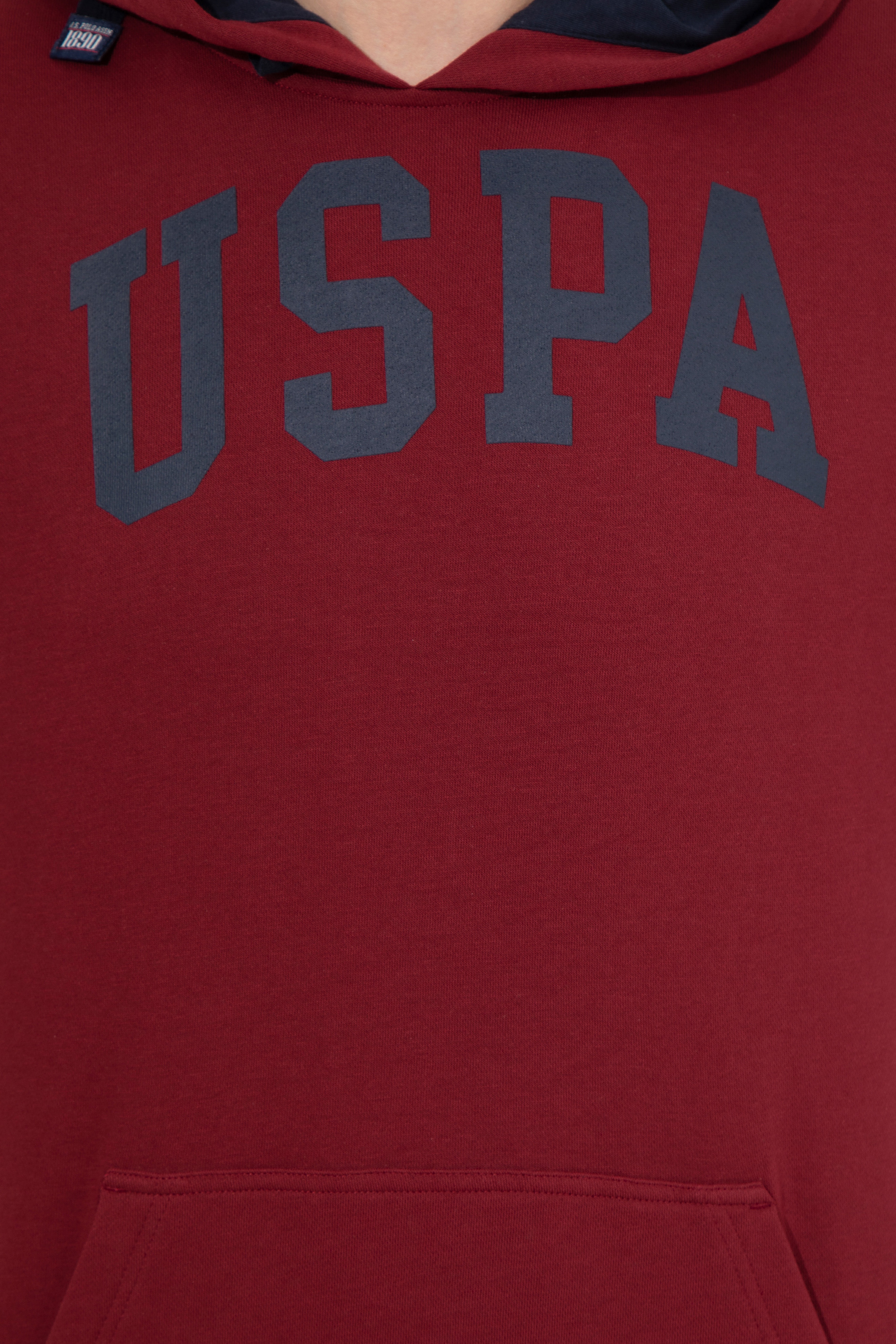 Erkek Vişne Kapüşonlu Basic Sweatshirt