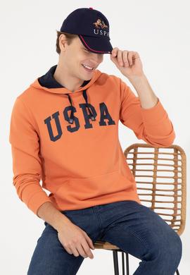 Erkek Kiremit Basic Kapüşonlu Sweatshirt - 50257173058