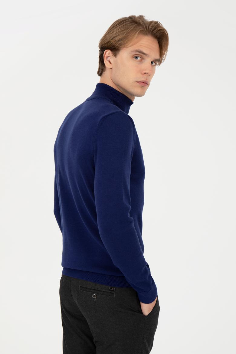 Erkek Mavi Basic Kazak - 50253449149