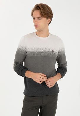 Erkek Antrasit Melanj Kazak - 50252199027