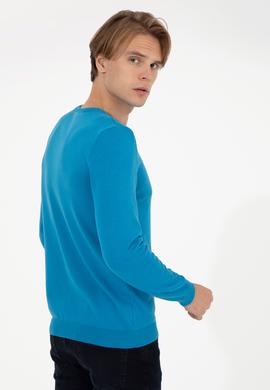 Erkek Kobalt Mavi Basic Kazak - 50251885085