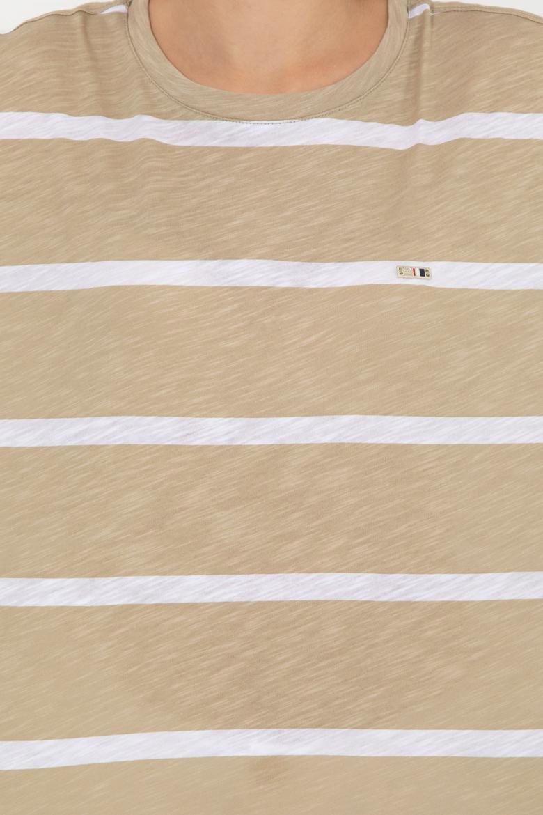 Kadın Haki Bisiklet Yaka Tişört - 50249013005