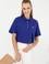 Kadın Mavi Polo Yaka Crop Tişört