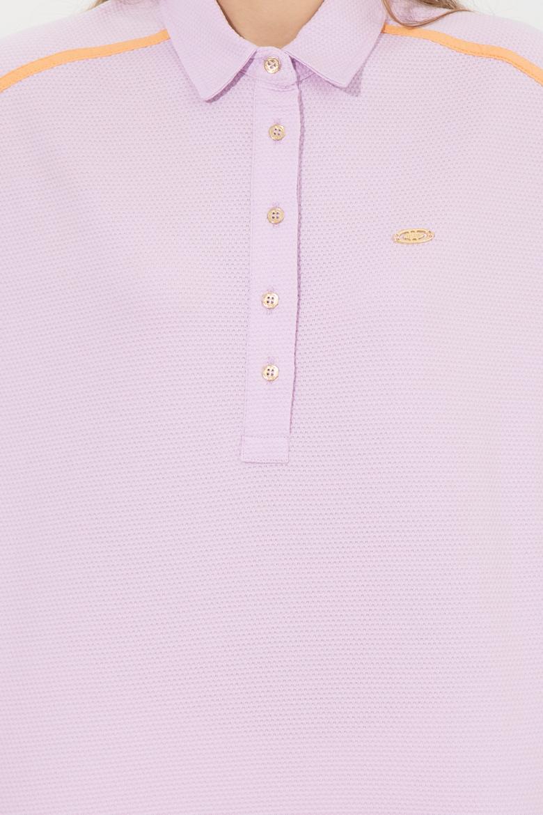 Kadın Manolya Polo Yaka Tişört - 50248981008