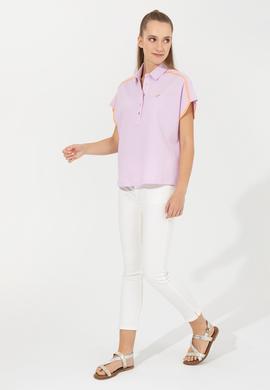 Kadın Manolya Polo Yaka Tişört - 50248981008