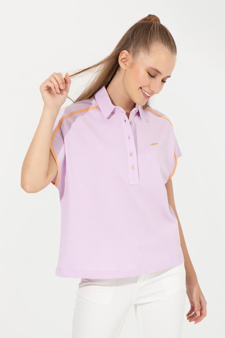 Kadın Manolya Polo Yaka Tişört