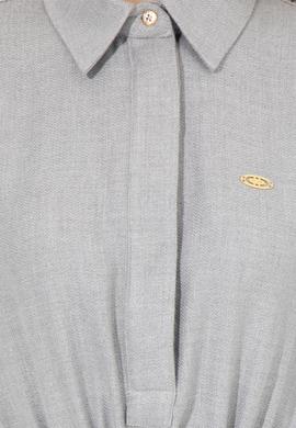 Kadın Gri Melanj Dokuma Elbise - 50253659013