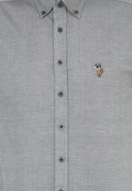 Erkek Koyu Yeşil Uzun Kollu Basic Gömlek - 50256733099