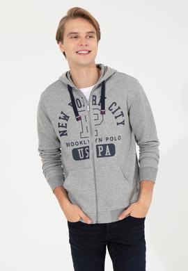 Erkek Gri Melanj Örme Hırka - 50253002016