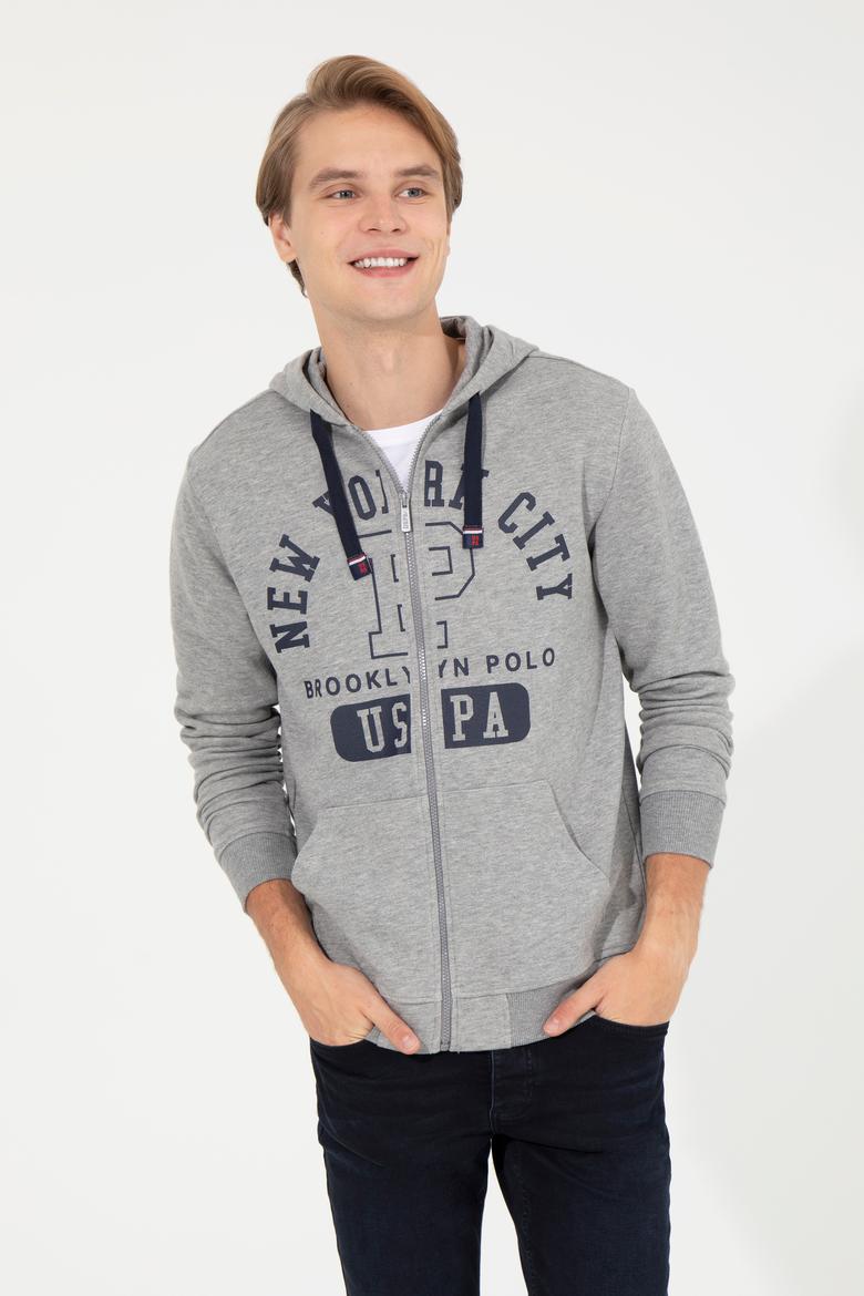 Erkek Gri Melanj Örme Hırka - 50253002016