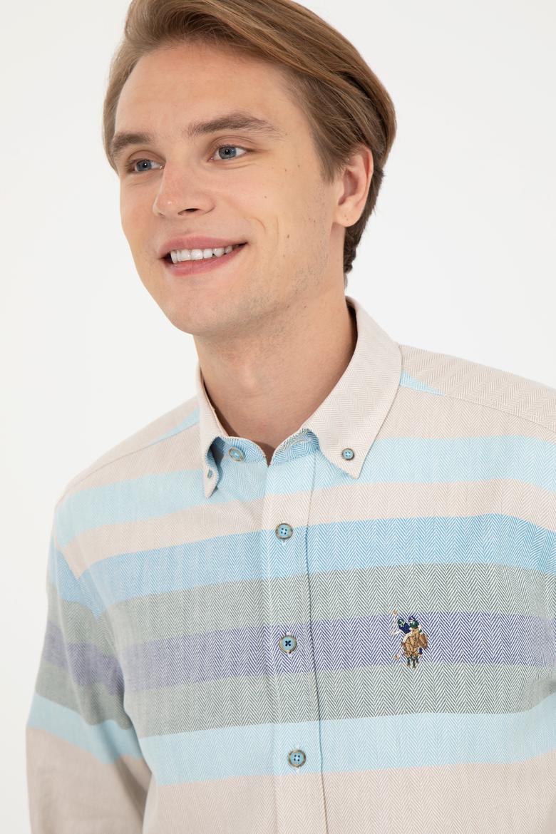 Erkek Mavi Uzun Kollu Gömlek - 50255708004