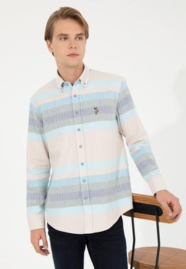 Erkek Mavi Uzun Kollu Gömlek - 50255708004