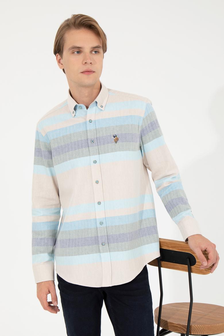 Erkek Mavi Uzun Kollu Gömlek - 50255708004