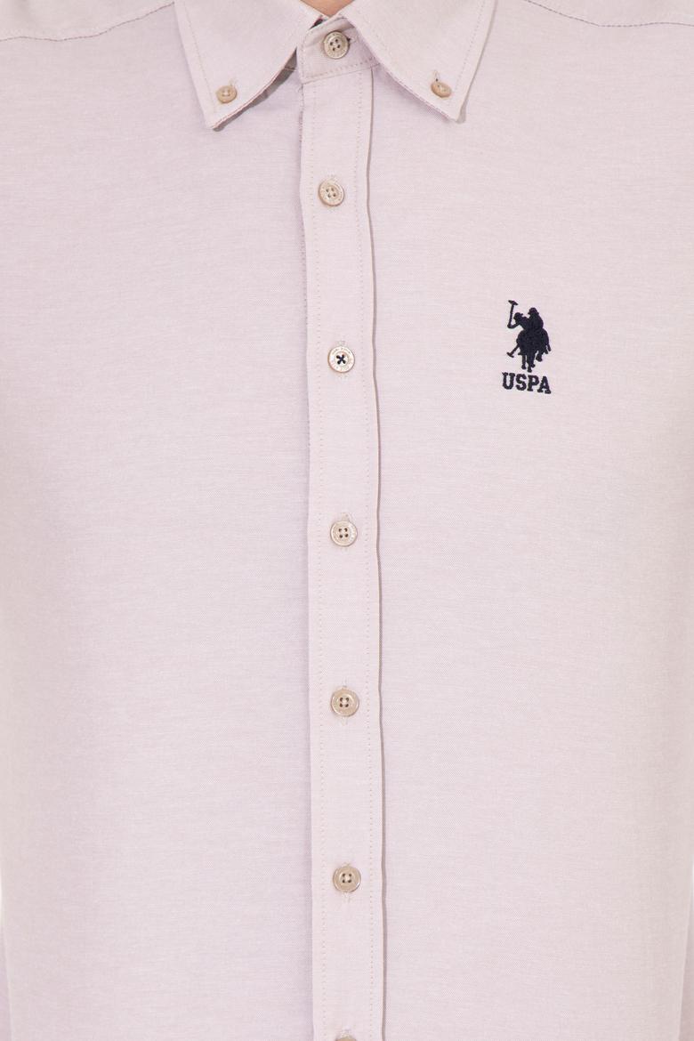 Erkek Vizon Uzun Kollu Basic Gömlek - 50253873079