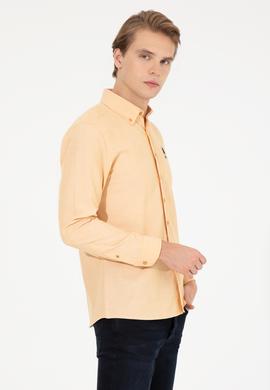 Erkek Safran Uzun Kollu Basic Gömlek - 50253873085