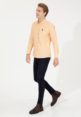 Erkek Safran Uzun Kollu Basic Gömlek - 50253873085