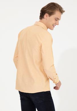 Erkek Safran Uzun Kollu Basic Gömlek - 50253873085