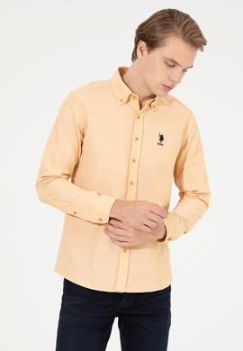 Erkek Safran Uzun Kollu Basic Gömlek - 50253873085