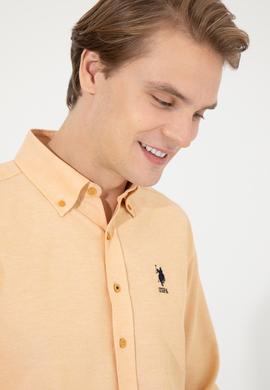 Erkek Safran Uzun Kollu Basic Gömlek - 50253873085