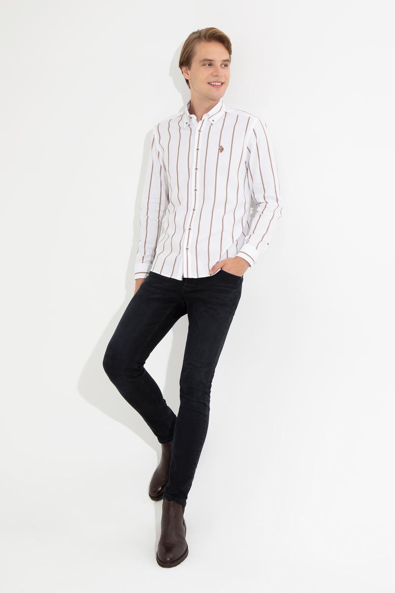 Erkek Beyaz Uzun Kollu Gömlek - 50261275009