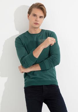 Erkek Yeşil Sweatshirt - 50253289041