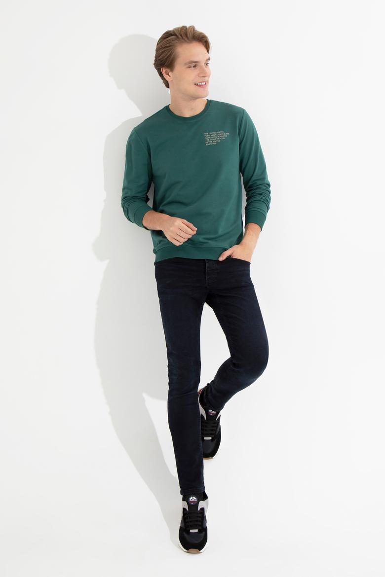 Erkek Yeşil Sweatshirt - 50253289041