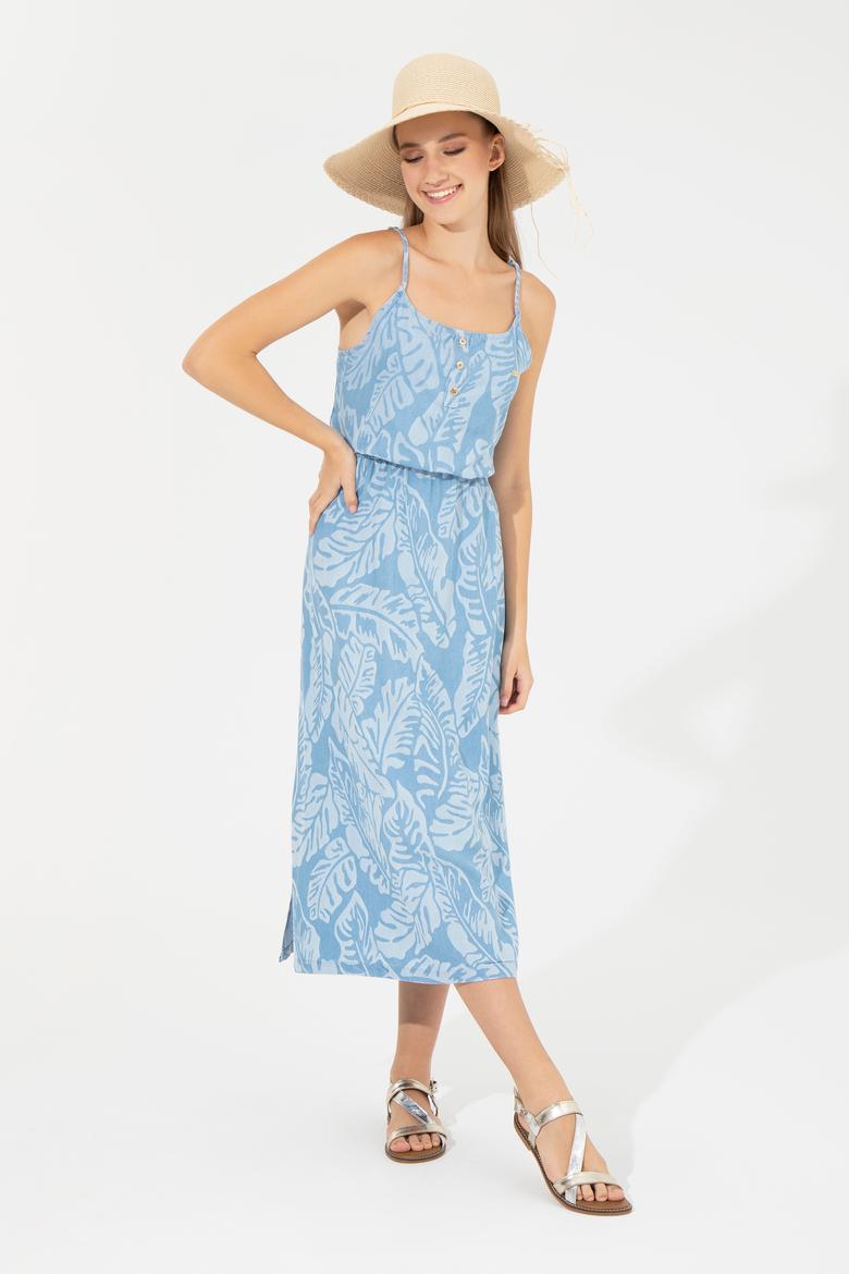 Kadın Açık Mavi Jean Elbise - 50247660003