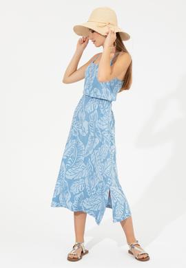 Kadın Açık Mavi Jean Elbise - 50247660003