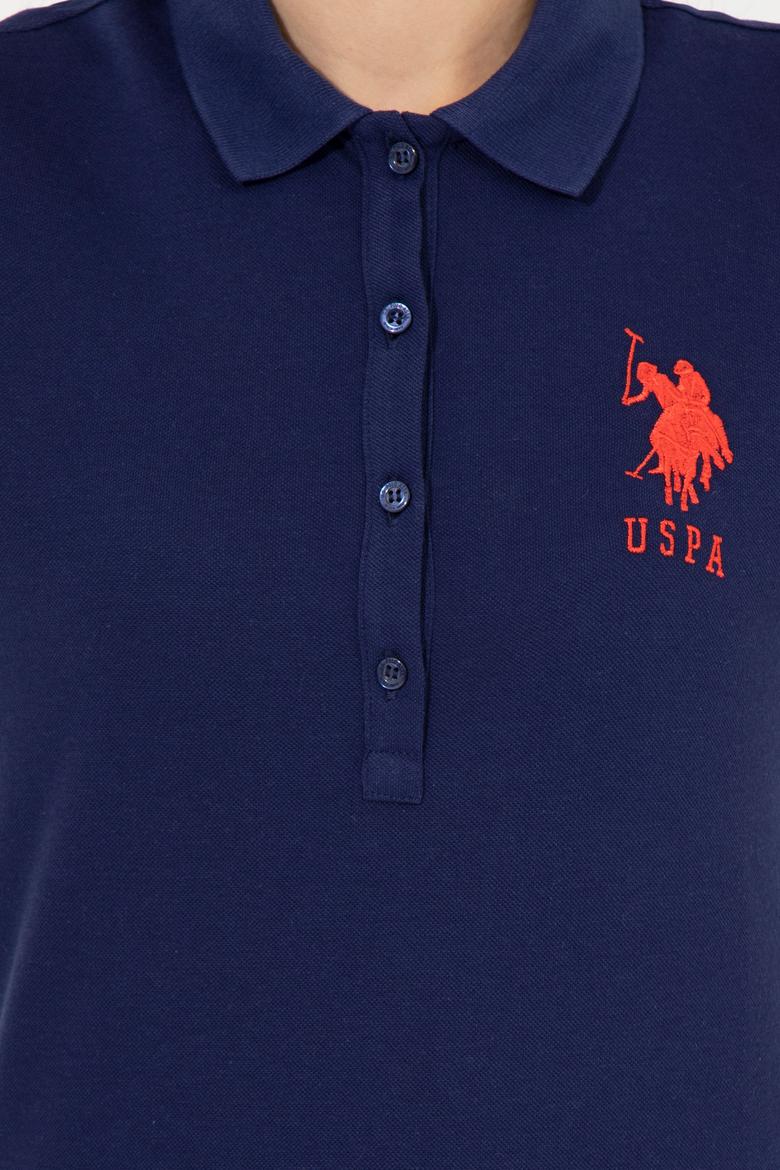 Kadın Lacivert Basic Polo Yaka Tişört - 50246283007