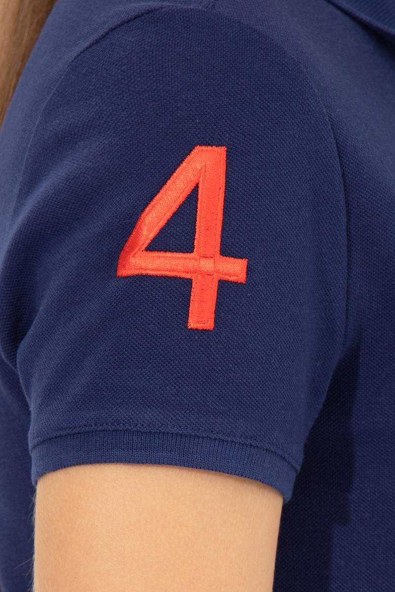 Kadın Lacivert Basic Polo Yaka Tişört - 50246283007