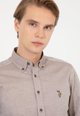 Erkek Koyu Haki Uzun Kollu Basic Gömlek - 50256733108