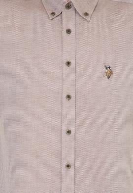 Erkek Koyu Haki Uzun Kollu Basic Gömlek - 50256733108