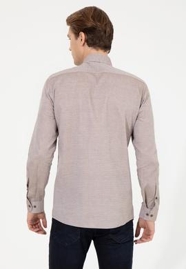 Erkek Koyu Haki Uzun Kollu Basic Gömlek - 50256733108