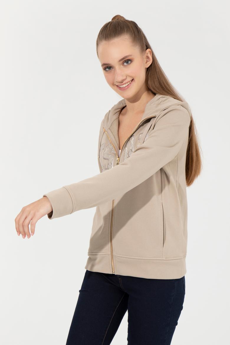 Kadın Taş Basic Sweatshirt - 50256258050