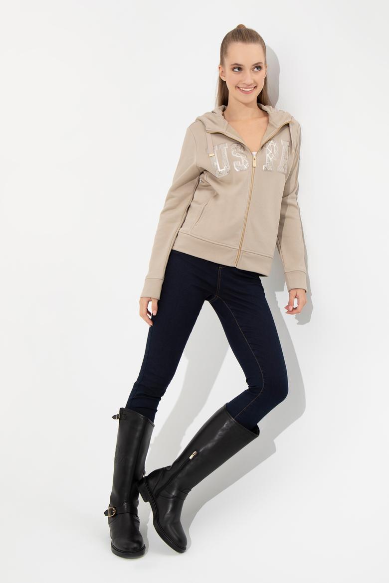 Kadın Taş Basic Sweatshirt