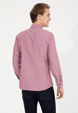 Erkek Vişne Uzun Kollu Basic Gömlek - 50253873063