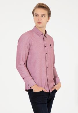 Erkek Vişne Uzun Kollu Basic Gömlek - 50253873063