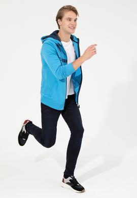 Erkek Kobalt Mavi Örme Hırka - 50253188020