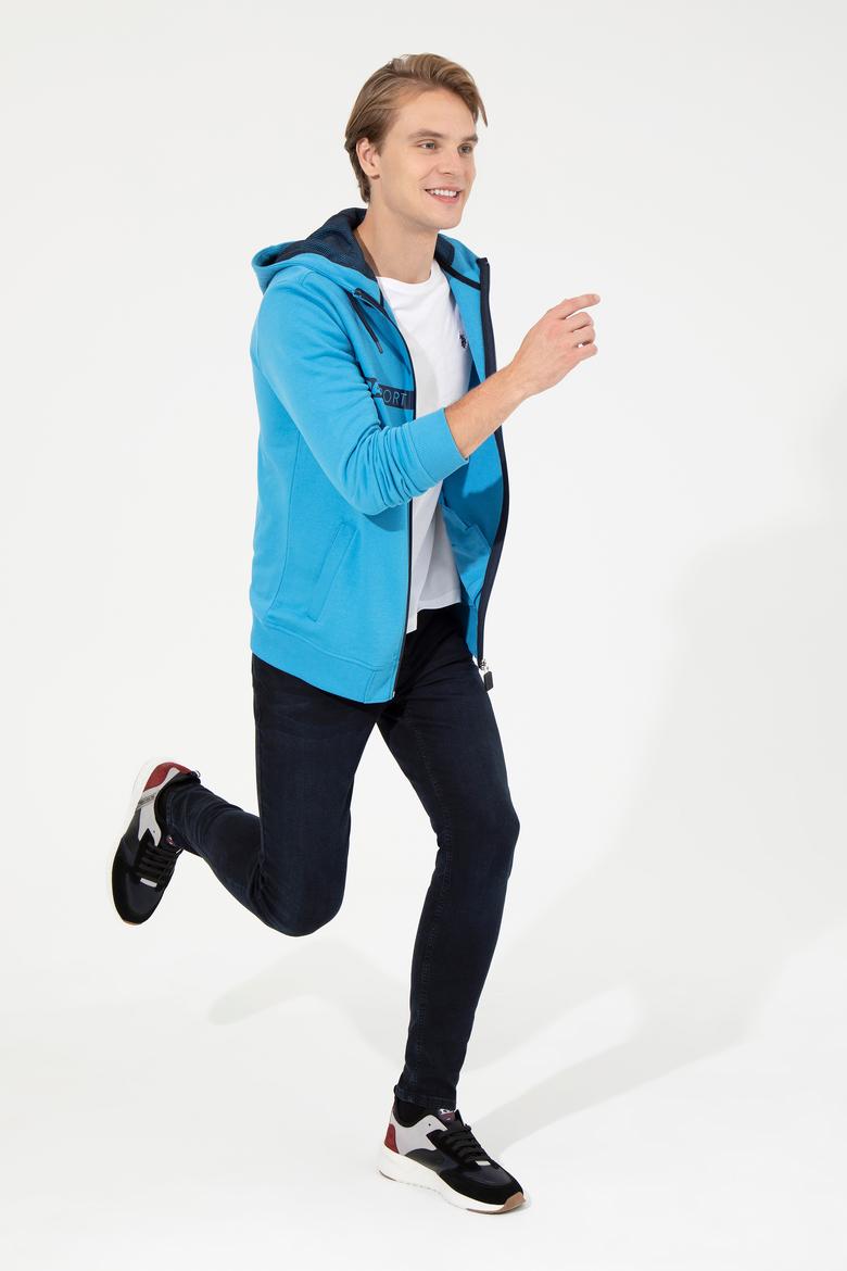 Erkek Kobalt Mavi Örme Hırka - 50253188020