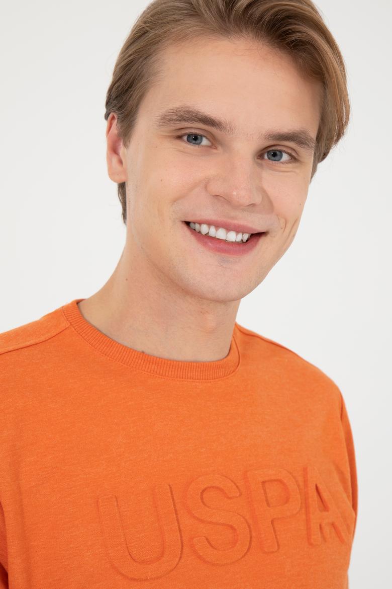 Erkek Kiremit Melanj Sweatshirt