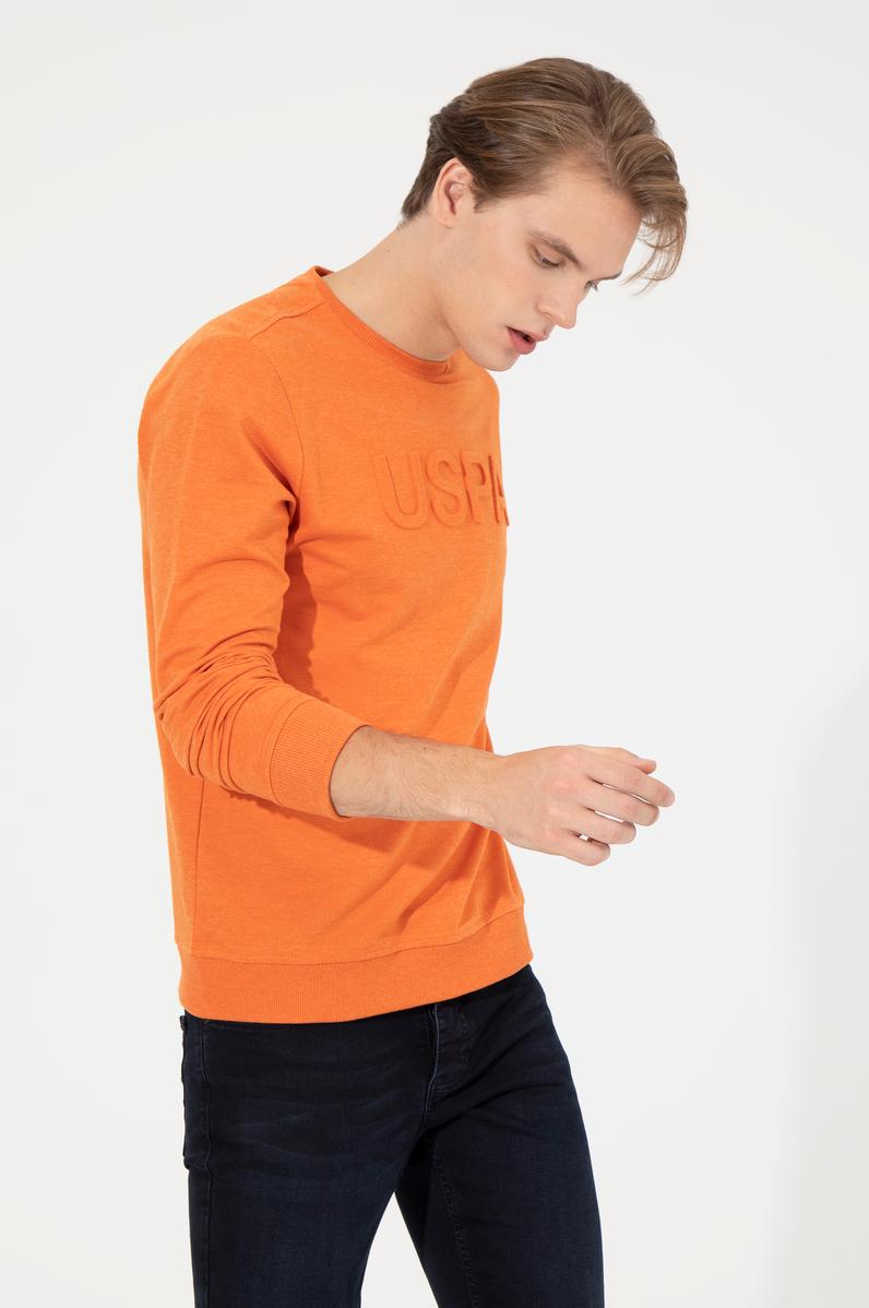 Erkek Kiremit Melanj Sweatshirt