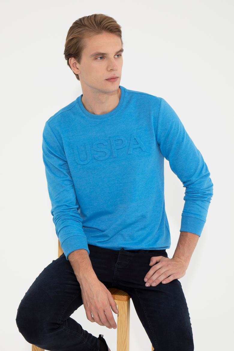 Erkek Mavi Melanj Sweatshirt - 50253270016