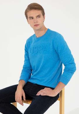 Erkek Mavi Melanj Sweatshirt - 50253270016