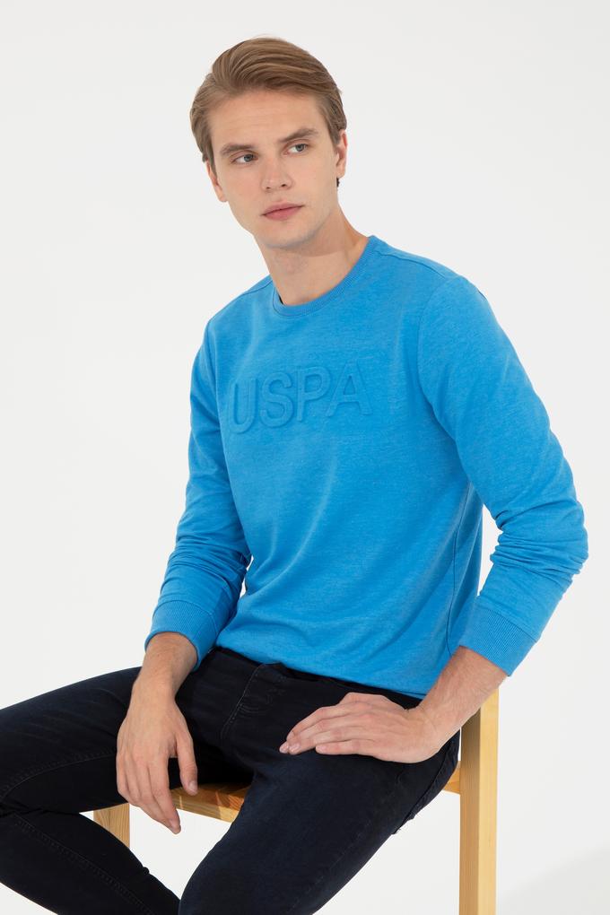 Erkek Mavi Melanj Sweatshirt